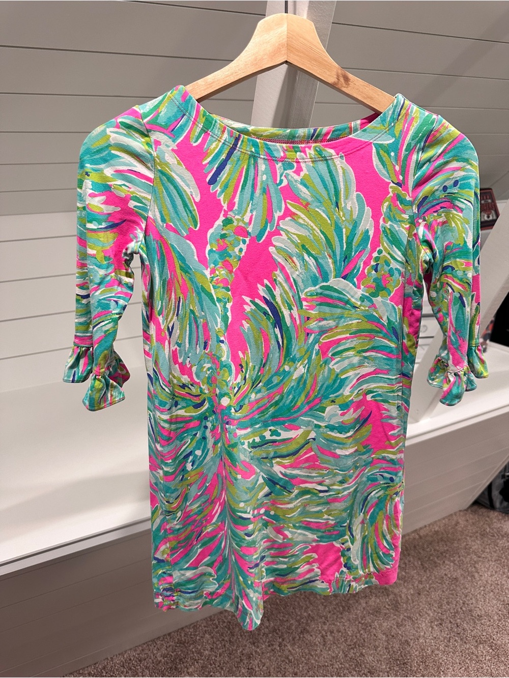 Lilly Pulitzer Pastel Swirl dress in Pink, Teal & Green
